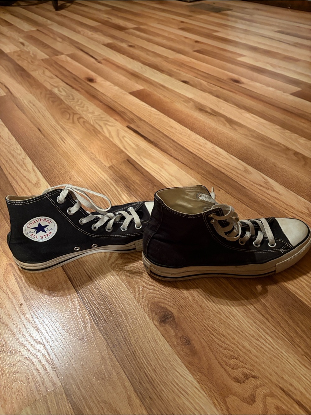 Converse Black High Top Sneakers with White Accents
